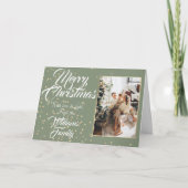 Weihnachtsgoldstern Konfetti Foto Karte (Vorderseite)