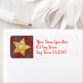 Weihnachtsgoldstern rustikale Land Rot-Holz-Drehbu (Insitu)