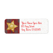 Weihnachtsgoldstern rustikale Land Rot-Holz-Drehbu (Vorne)