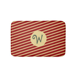 Weihnachtsgoldstreifen Rot passende Familie Custom Badematte