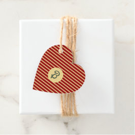 Weihnachtsgoldstreifen Rot passende Familie Custom Geschenkanhänger