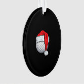 WeihnachtsGolf Ball Santa T Hat Funny Sport XIX Ornament (Vorderseite)