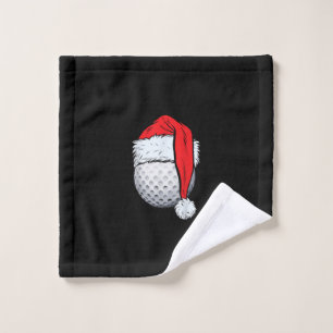 WeihnachtsGolf Ball Santa T Hat Funny Sport XIX Waschlappen