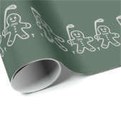 Weihnachtsgolf-Gingerbread-Mann-Golfen  Geschenkpapier (Rolleneckpunkt)