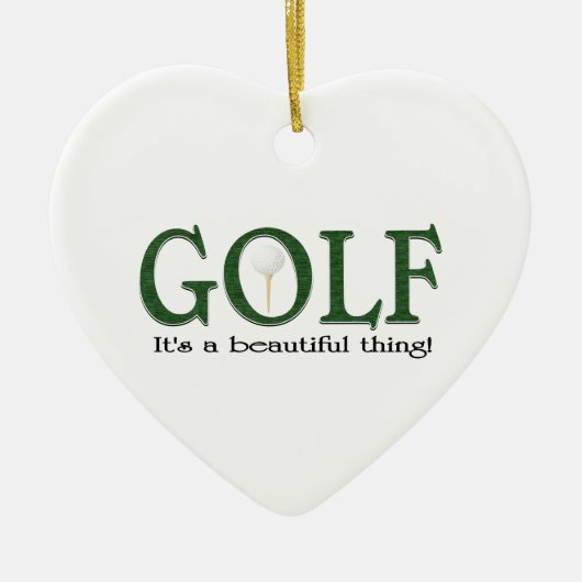 Weihnachtsgolf Keramik Ornament (Vorne)