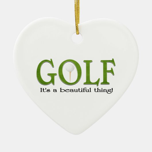Weihnachtsgolf Keramik Ornament (Vorne)