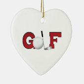 Weihnachtsgolf Keramikornament (Rechts)
