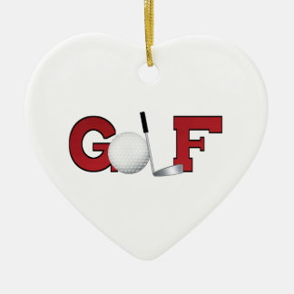 Weihnachtsgolf Keramikornament
