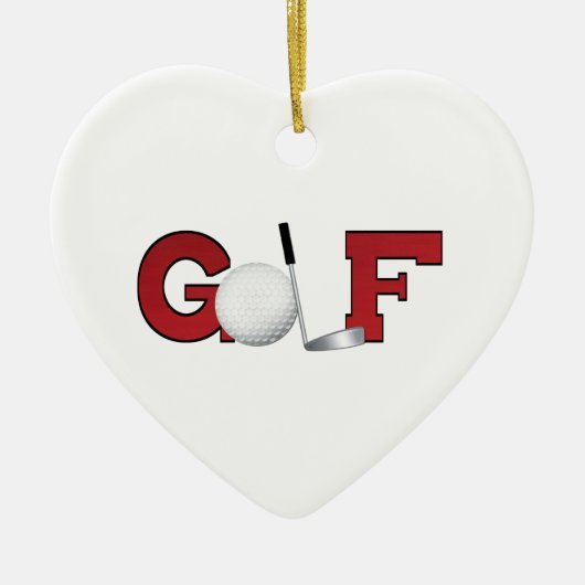 Weihnachtsgolf Keramikornament (Vorne)
