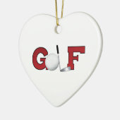 Weihnachtsgolf Keramikornament (Links)