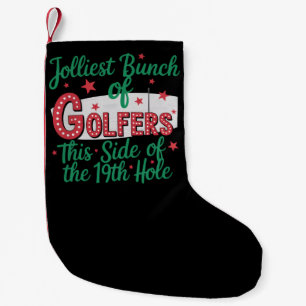 Weihnachtsgolf Lustiger fröhlichster Haufen Golfer Kleiner Weihnachtsstrumpf