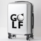 Weihnachtsgolf-Ornament Aufkleber (Koffer)