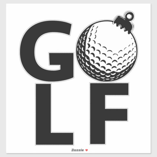 Weihnachtsgolf-Ornament Aufkleber (Blatt)