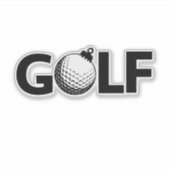 Weihnachtsgolf-Ornament Klassiker Aufkleber (Vorderseite)