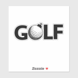 Weihnachtsgolf-Ornament Klassiker Aufkleber