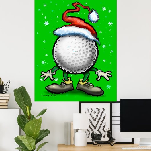 WeihnachtsGolf Poster (Heimbüro)