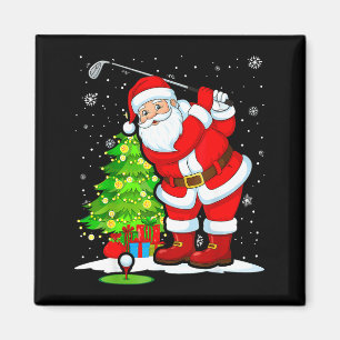 Weihnachtsgolf Santa Golfer Weihnachten Lustiger W Magnet