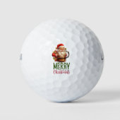 Weihnachtsgolf und Bier lustig Golfball (Vorderseite)