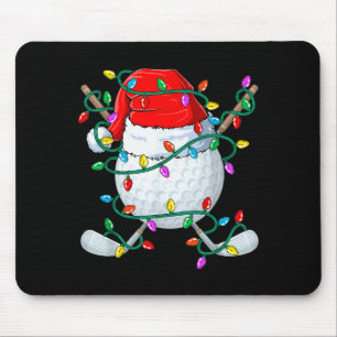 Weihnachtsgolf Xmas Santa Srts Hut Golfer Golfen  Mousepad