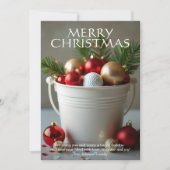 Weihnachtsgolfball-Foto Feiertagskarte (Vorderseite)