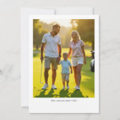 Weihnachtsgolfball-Foto Feiertagskarte (Rückseite)