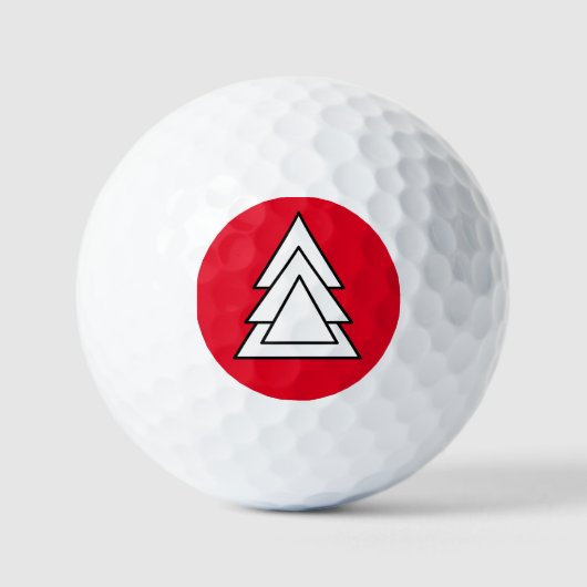 Weihnachtsgolfbälle von dalDesignNZ Golfball (Vorderseite)