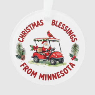 Weihnachtsgolfen in Minnesota Feiertag Ornament