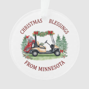 Weihnachtsgolfen in Minnesota Feiertag  Ornament