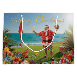 Weihnachtsgolfen mit dem Weihnachtsmann auf Hawaii Große Geschenktüte