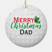 WeihnachtsGolfmobil mit Elf 1 Keramik Ornament (Hinten)