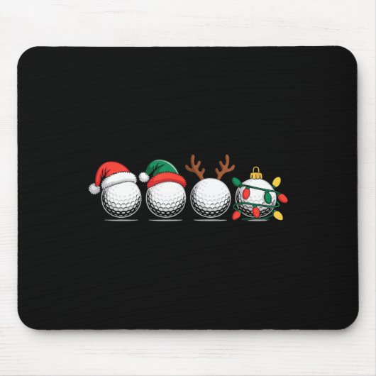 Weihnachtsgolfspieler, X-mas Mousepad (Vorne)
