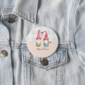 Weihnachtsgome in Liebe Wasserfarbe Handgemalt Button (Beispiel)