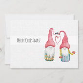Weihnachtsgome in Liebe Wasserfarbe Handgemalt Einladung (Vorderseite)