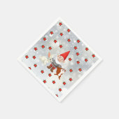 Weihnachtsgondel-Cocktail-Servietten Serviette (Ecke)