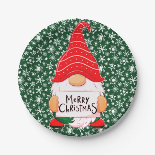 Weihnachtsgondel Pappteller (Vorderseite)