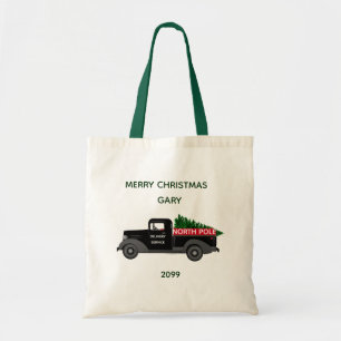 Weihnachtsgoodie Bag Vintag Truck Geschenk Tragetasche