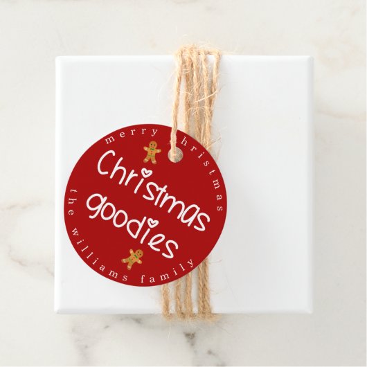 Weihnachtsgoodies - Niedliches Lebkuchen Männer Ro Geschenkanhänger (Beispiel)