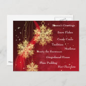 Weihnachtsgoodies Postkarten (Vorne/Hinten)