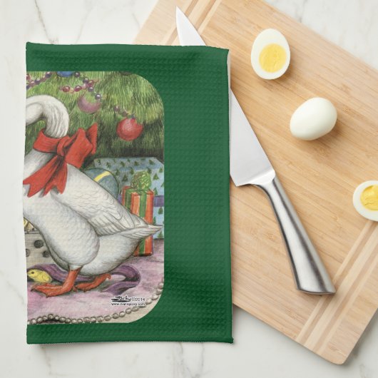 Weihnachtsgoose Handtuch (Viertel Falte)