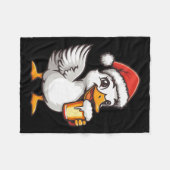 Weihnachtsgoose mit Bier-Comic Fleecedecke (Vorderseite (Horizontal))