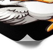 Weihnachtsgoose mit Bier-Comic Poster (Ecke)