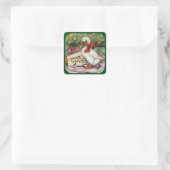 Weihnachtsgoose Quadratischer Aufkleber (Tasche)