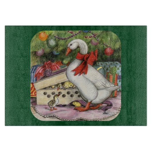 Weihnachtsgoose Schneidebrett (Vorderseite)
