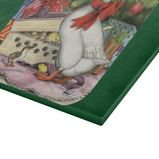 Weihnachtsgoose Schneidebrett (Ecke)
