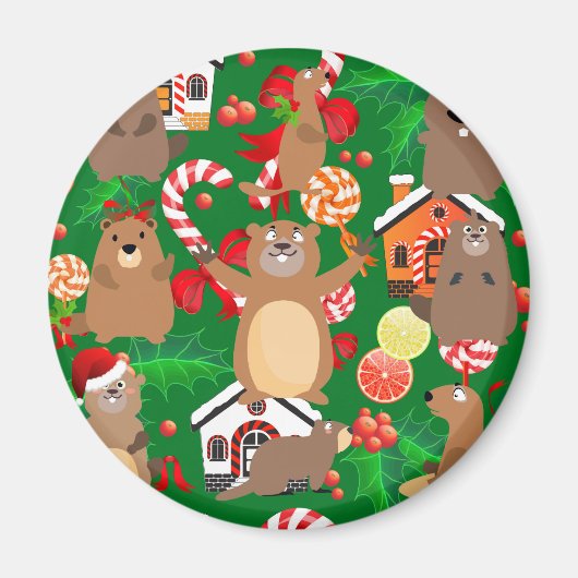 Weihnachtsgopher Magnet (Vorne)