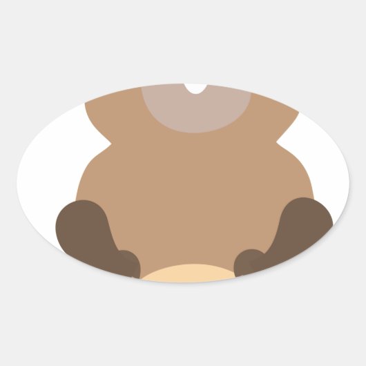 Weihnachtsgopher Ovaler Aufkleber (Vorderseite)