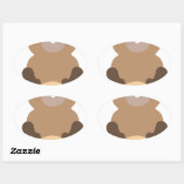 Weihnachtsgopher Ovaler Aufkleber (Blatt)