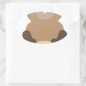 Weihnachtsgopher Ovaler Aufkleber (Tasche)