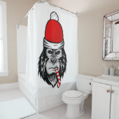 Weihnachtsgorilla Duschvorhang (Beispiel)