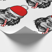 Weihnachtsgorilla Geschenkpapier (Ecke)